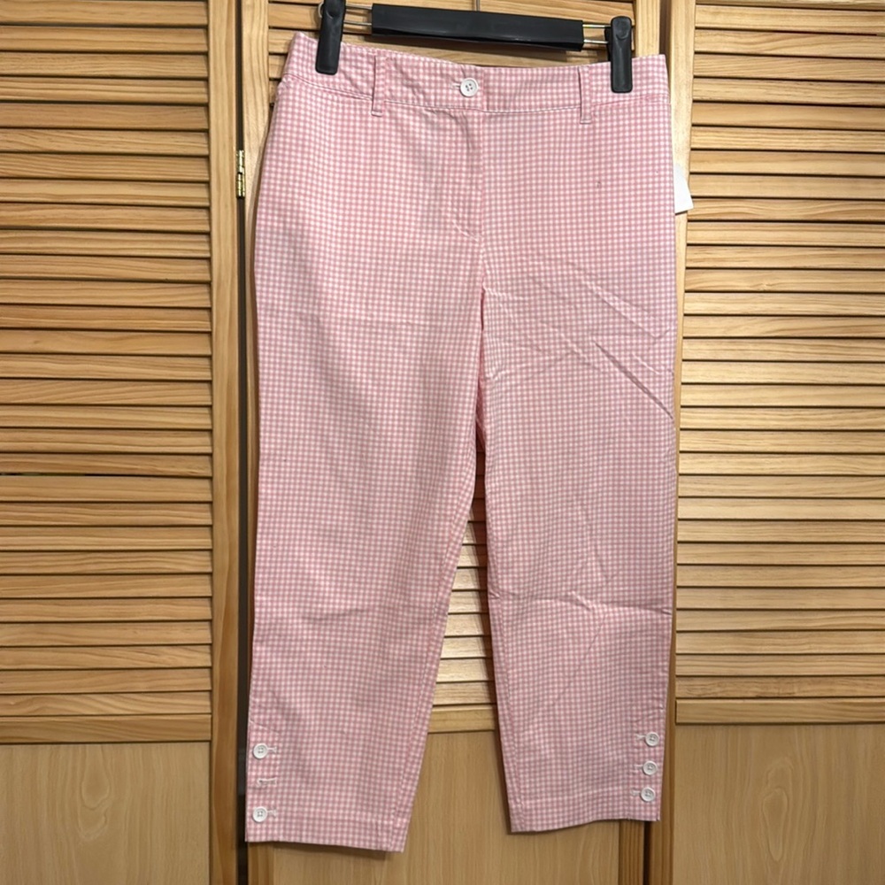 Talbots NEW Pink Plaid Pants